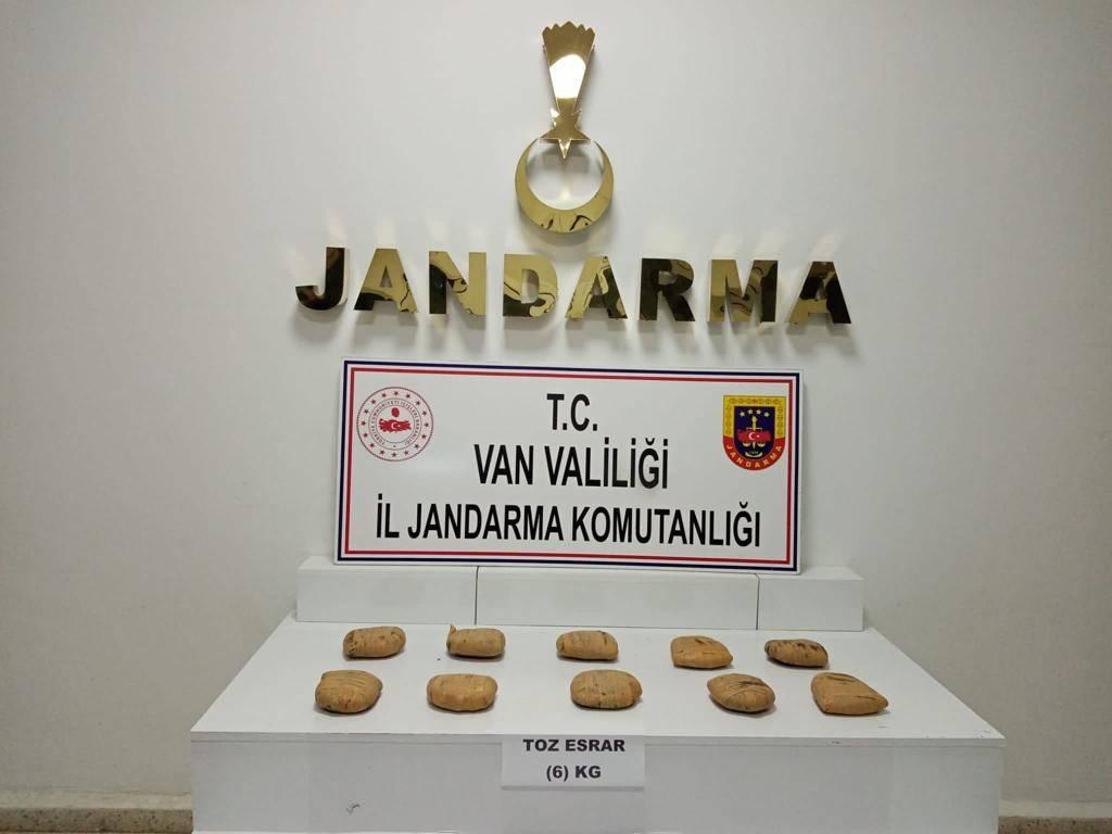 Van’da 6 kg toz esrar ele geçirildi