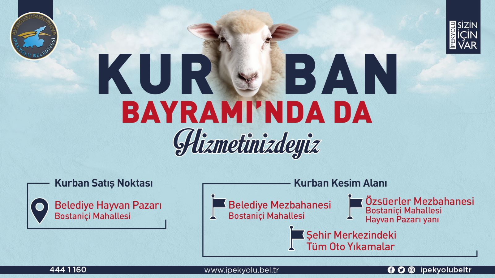 İpekyolu ilçesinde kurban kesim yerleri belli oldu